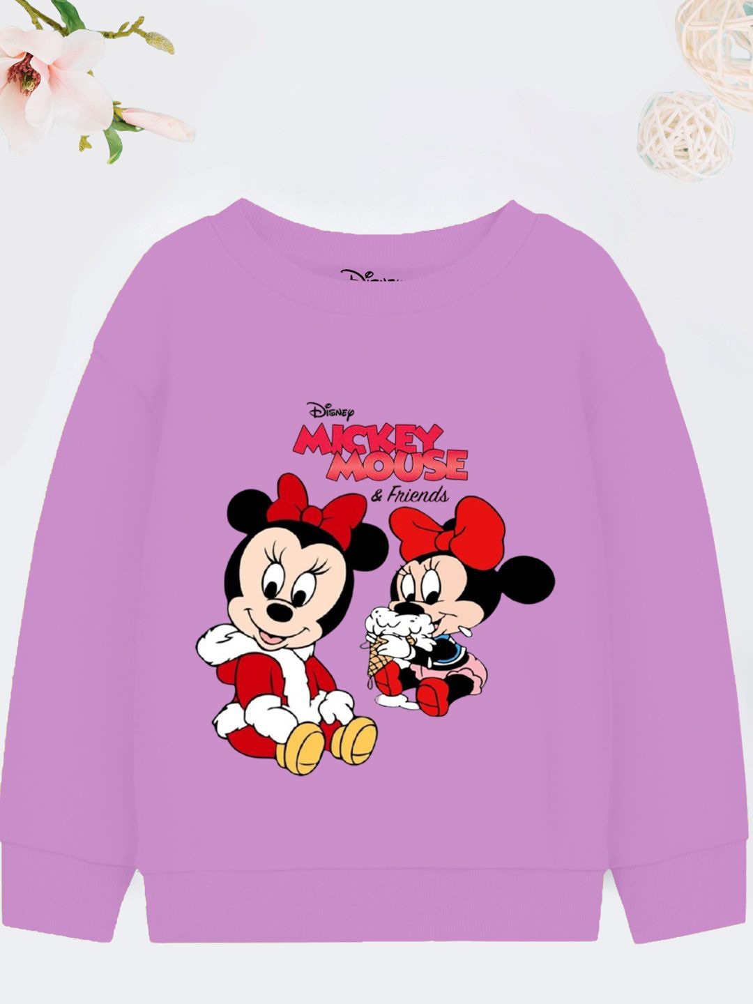 

YK Disney Girls Printed Sweatshirt, Purple