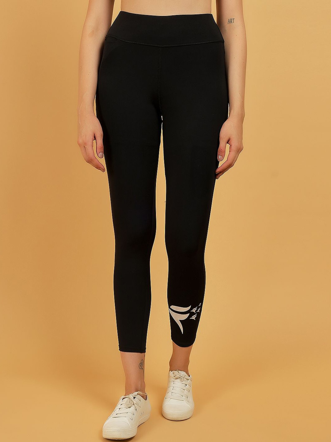 

N-Gal Women Dry Fit Athletic Ankle Length Yoga Tights, Black