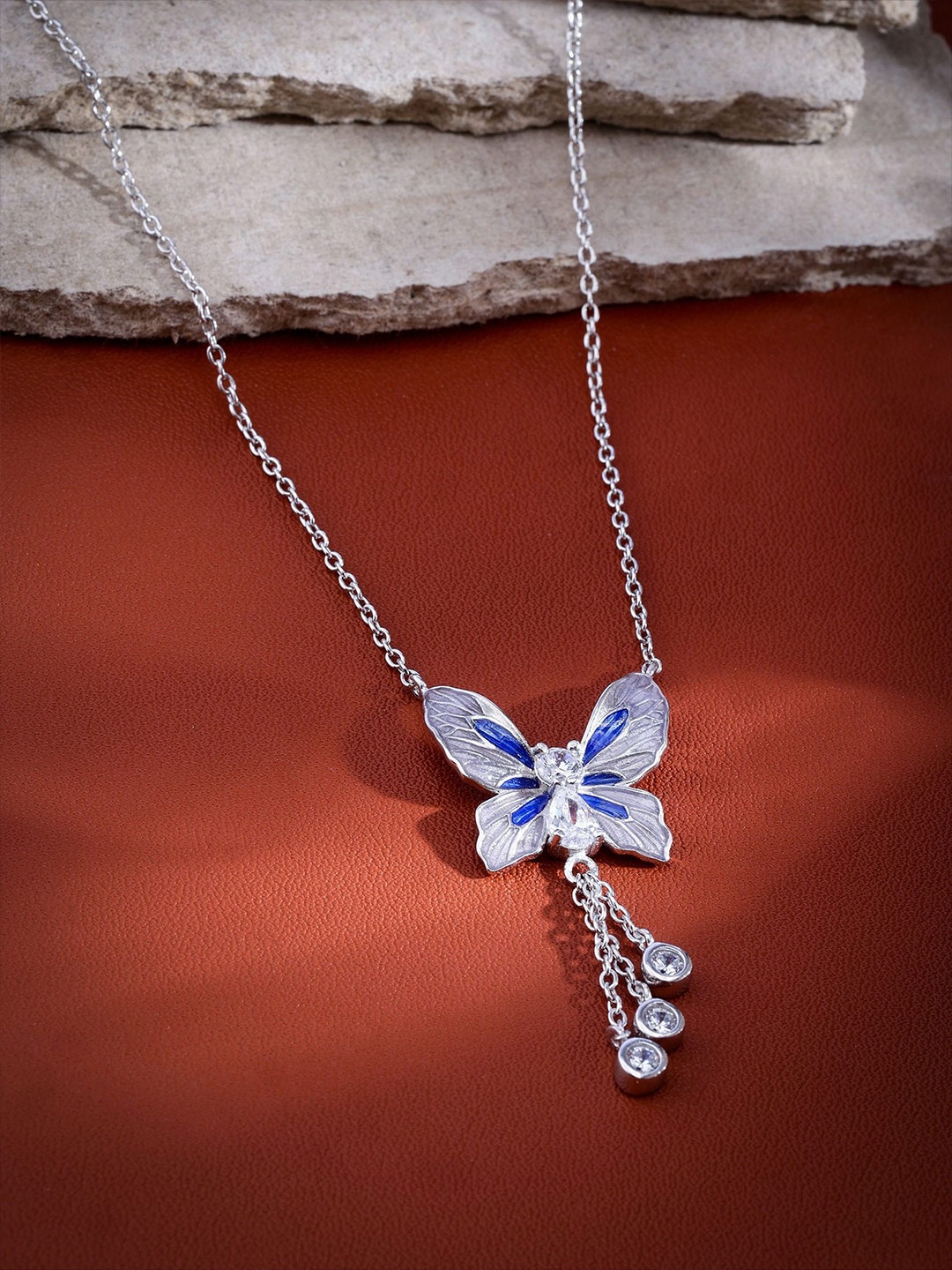 

DIAVO Sterling Silver Rhodium-Plated Necklace