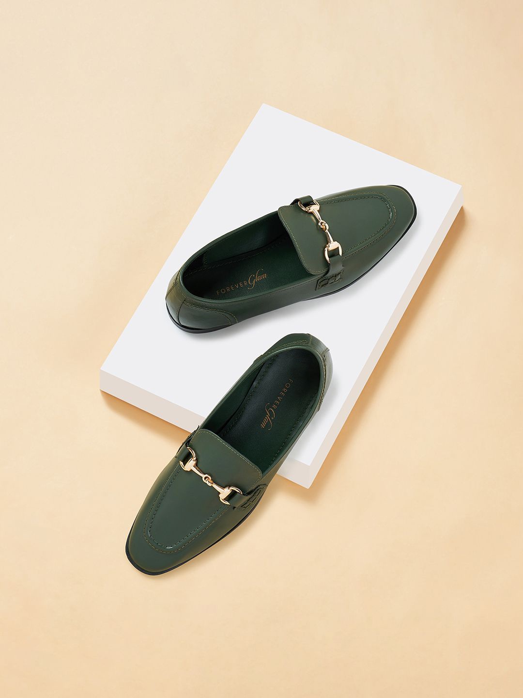 

Forever Glam by Pantaloons Women Colourblocked PU Loafers, Green
