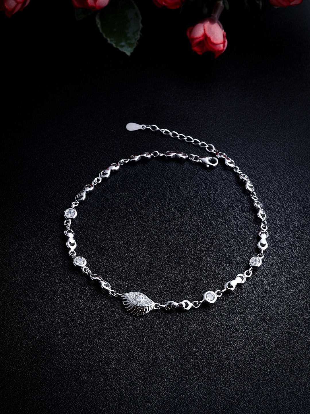 

DIAVO Rhodium-Plated Anklet, Silver