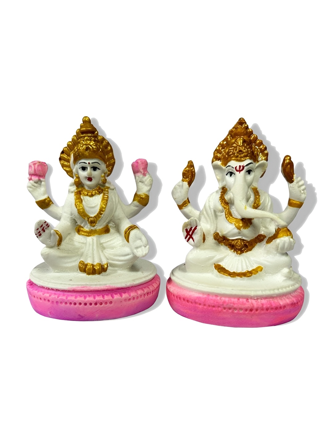 

Adhvik Lord Laxmi Ganesha Figurine Decorative Showpiece, White