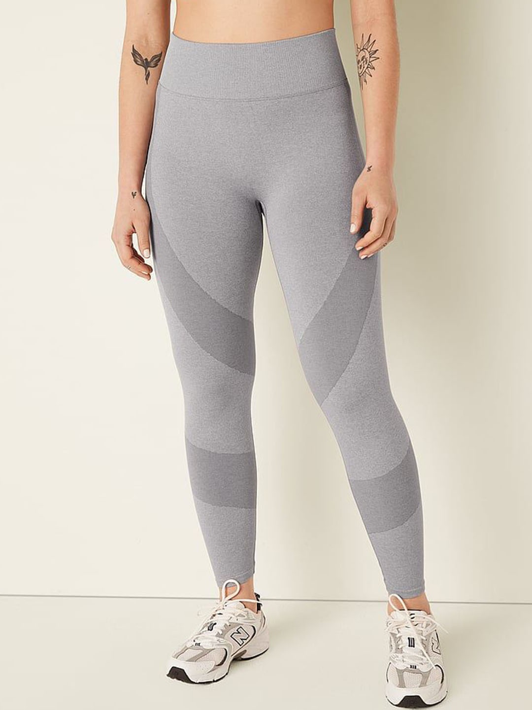 

Victoria's Secret Women Mid-Rise Ankle-Length Tights, Grey