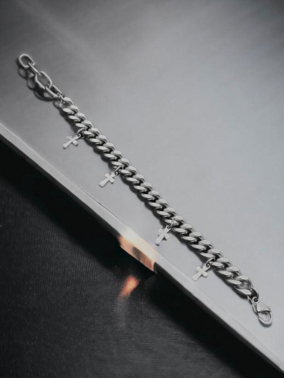 

SUFFIRE Men Wraparound Bracelet, Silver