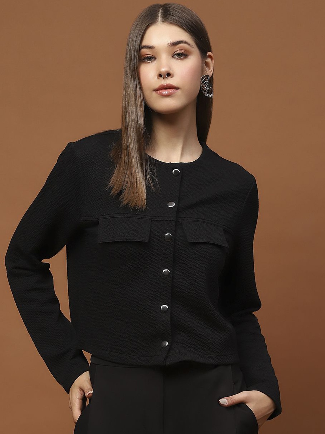 

StyleCast X SERA Women Lightweight Quilted Tailored Jacket, Black