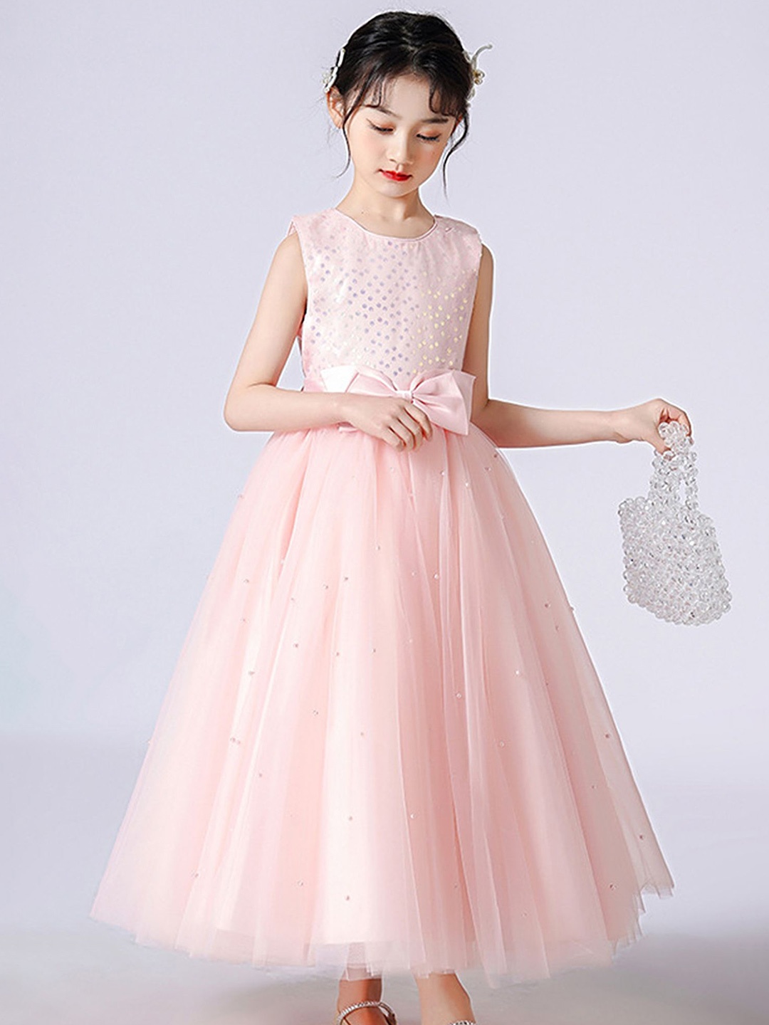

LULU & SKY Fit & Flare Midi Dress, Pink