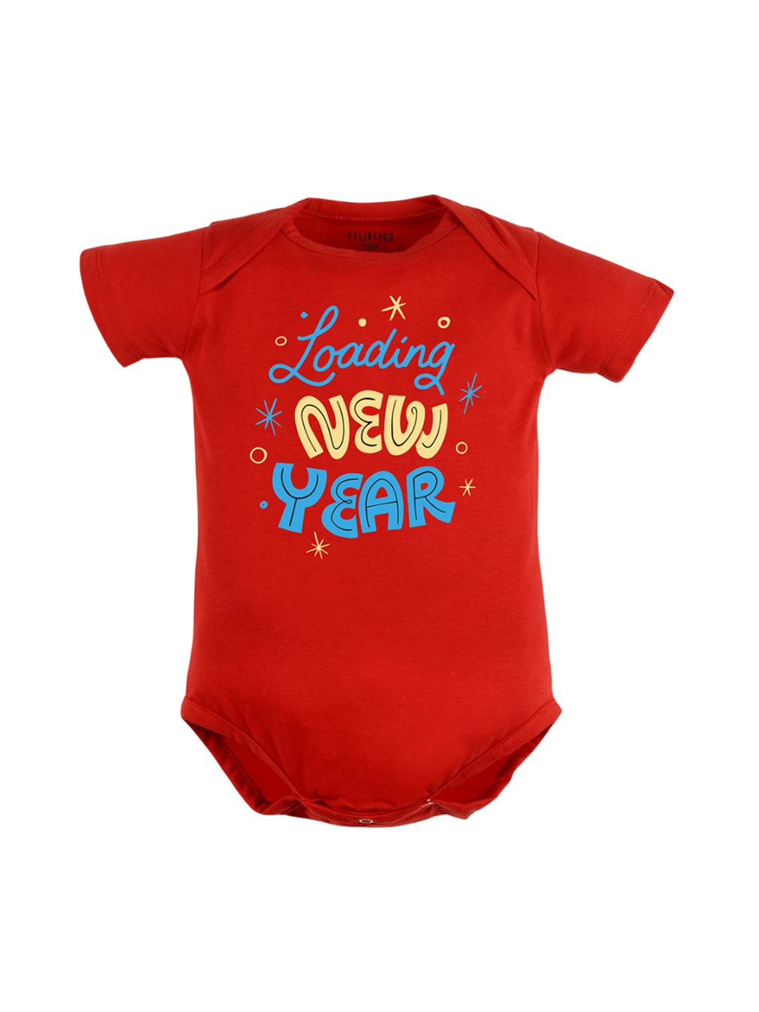 

FFLIRTYGO Infants Printed Cotton Bodysuit, Red