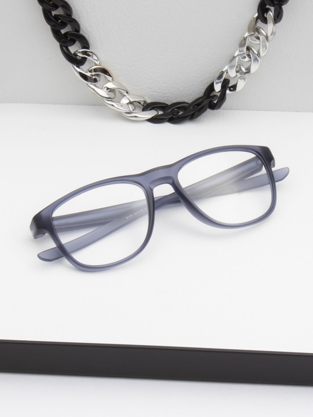 

Ted Smith Unisex Full Rim Wayfarer Frames, Blue