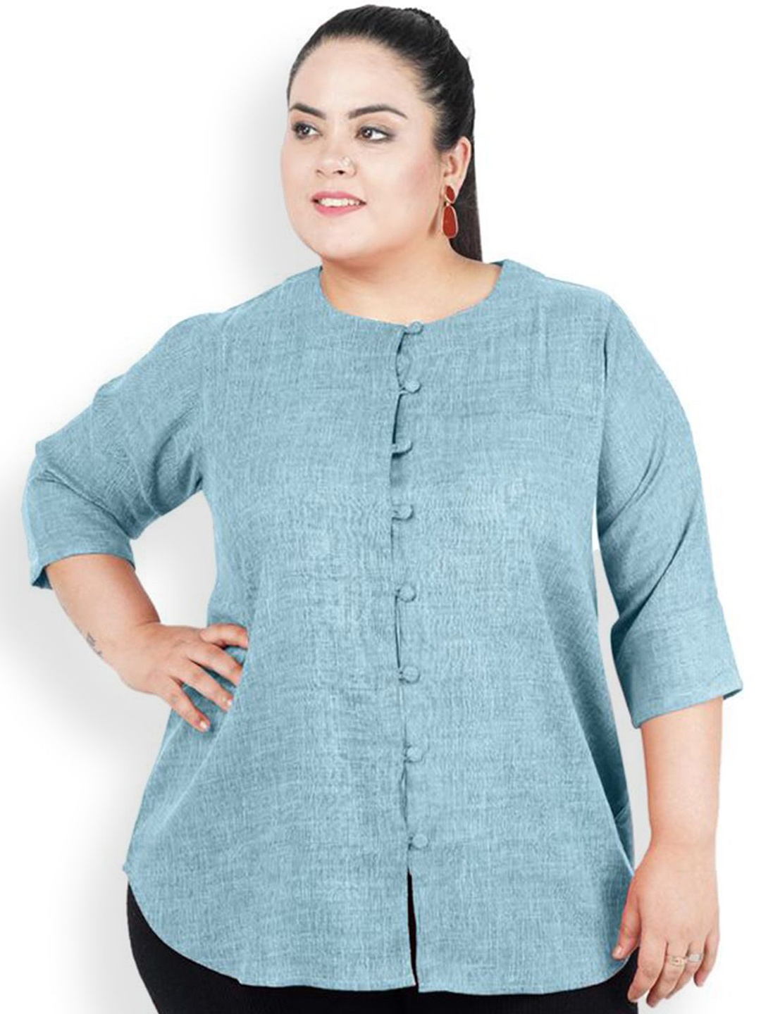 

Indietoga Cotton Longline Top, Blue