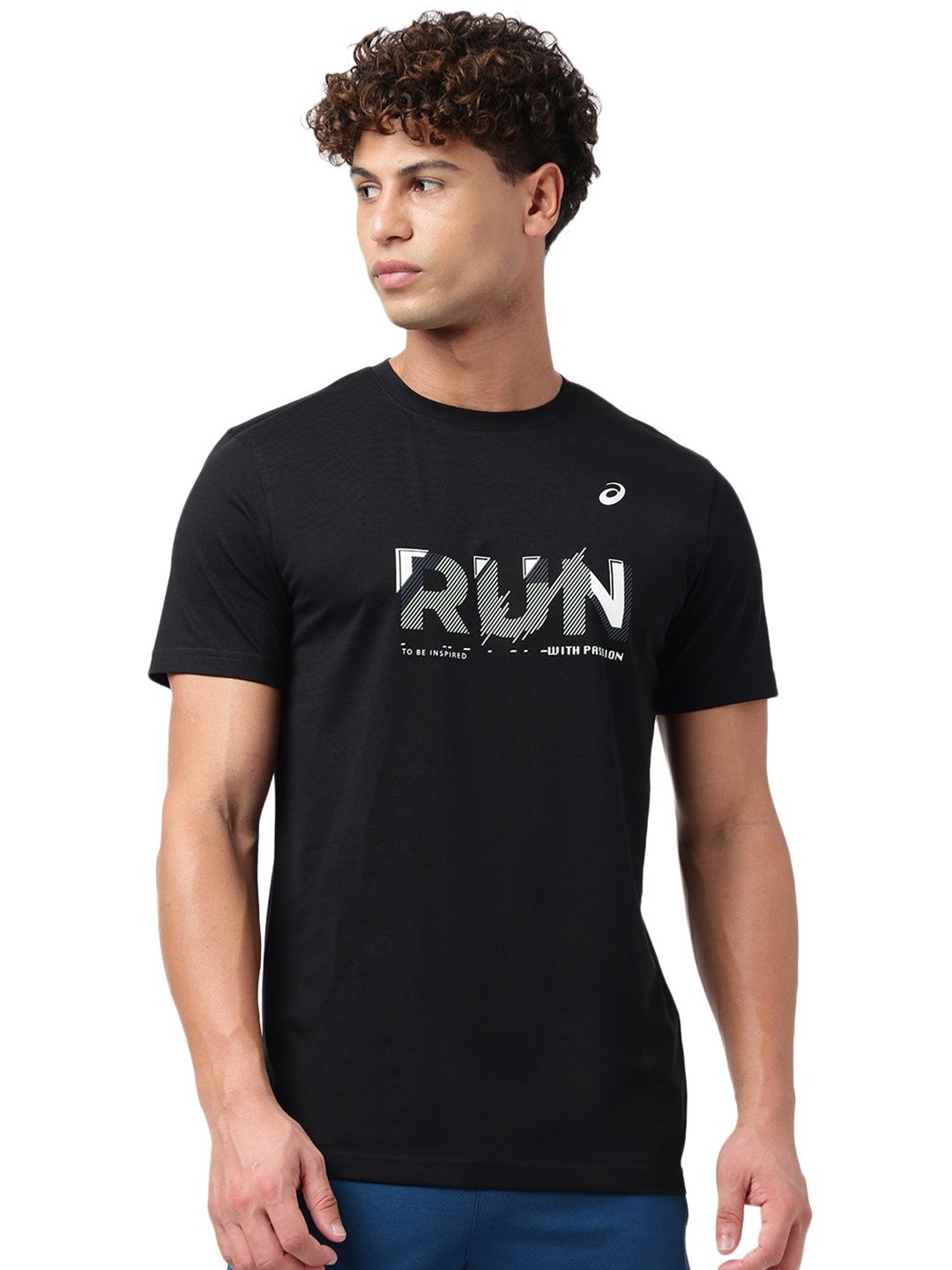 

ASICS Chest Graphic SS Printed T-Shirt, Black