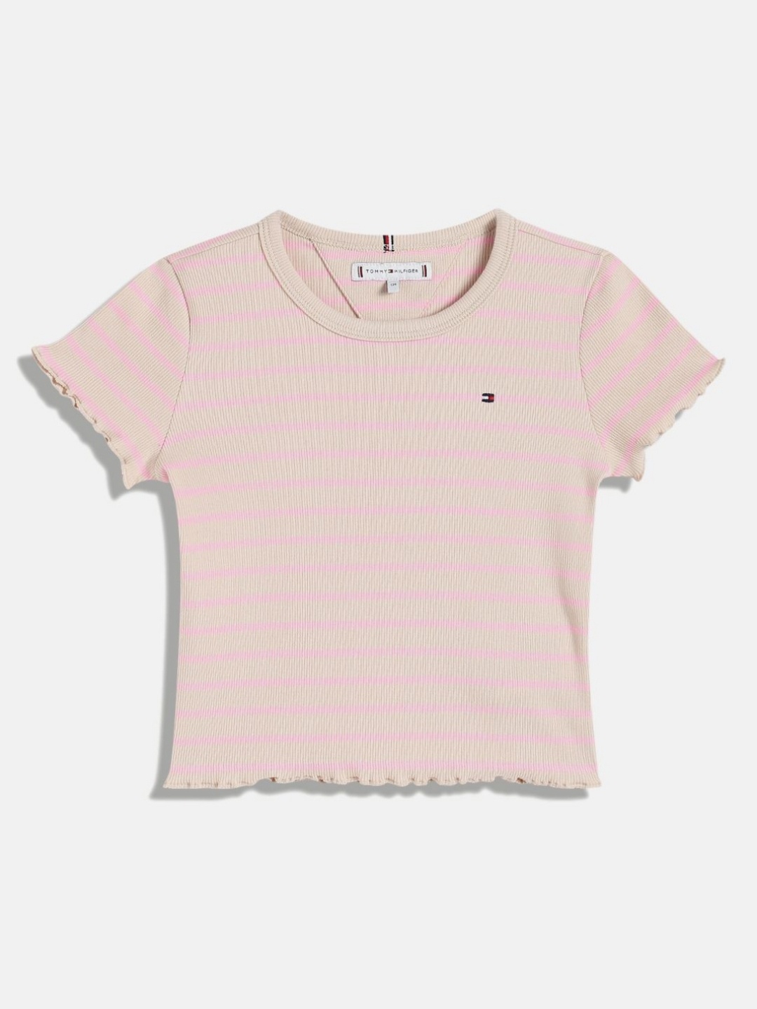 

Tommy Hilfiger Girls Applique Slim Fit T-shirt, Pink