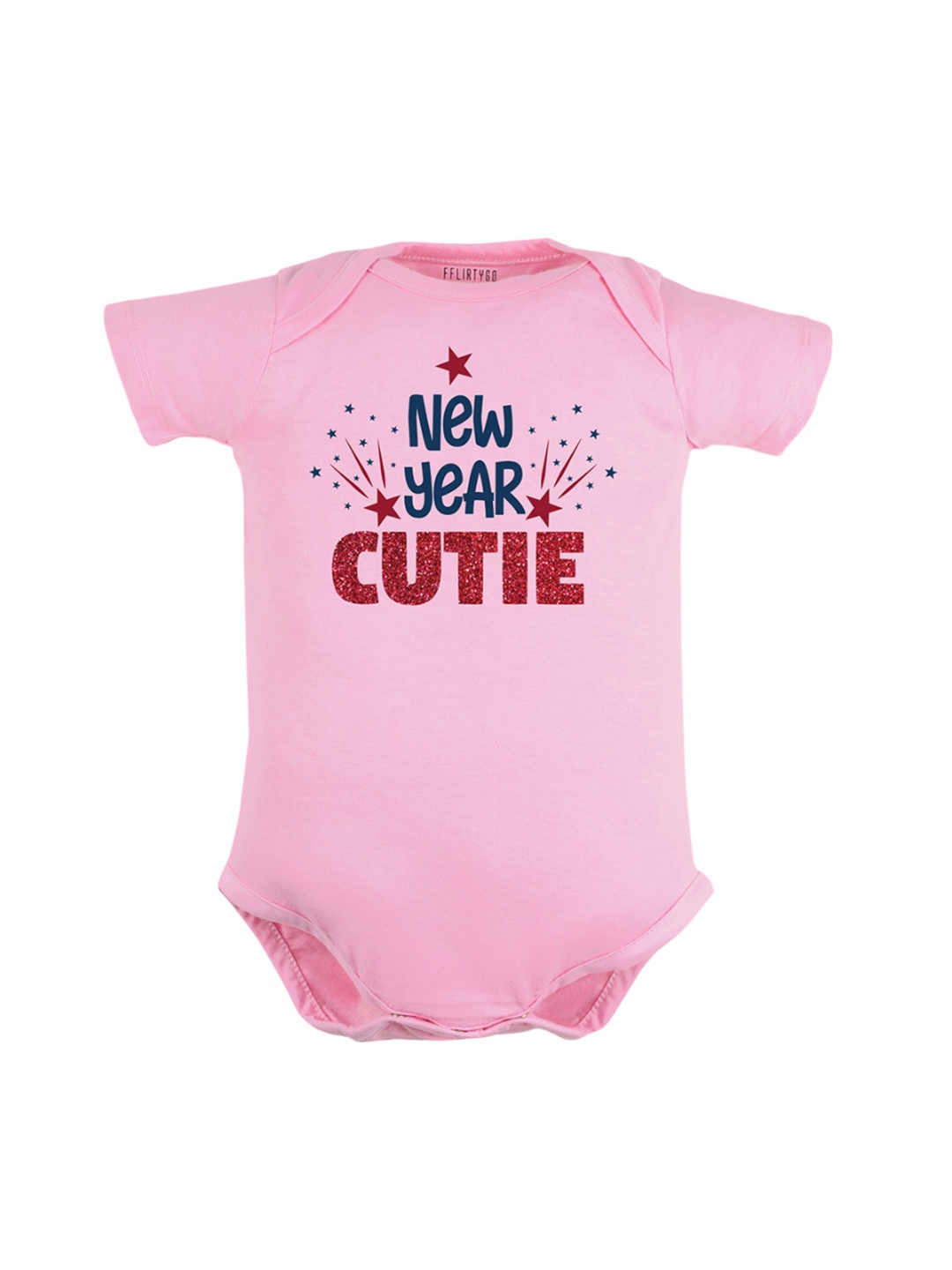 

FFLIRTYGO Infants Printed Cotton Bodysuit, Pink