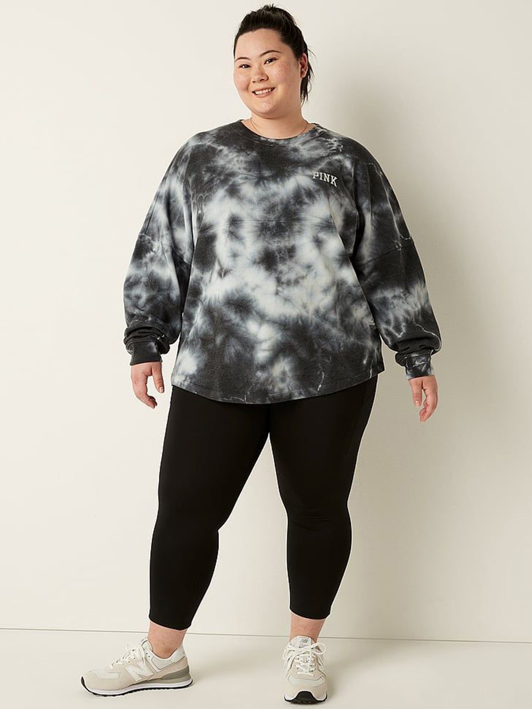 

Victoria's Secret Women Plus Size High-Rise Ankle-Length Gym Tights, Black