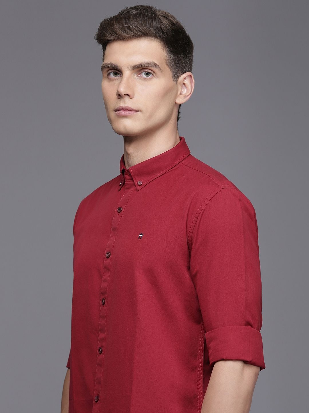 

Louis Philippe Sport Super Slim Fit Pure Cotton Shirt, Maroon