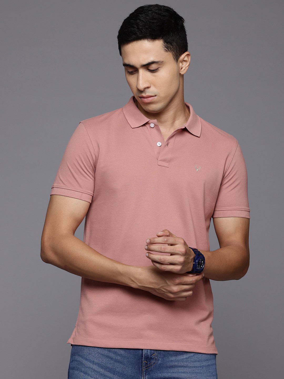 

Allen Solly Polo Collar T-Shirt, Pink