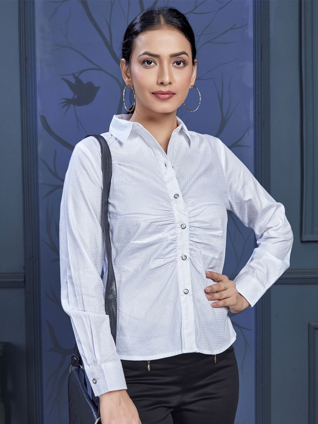 

Komarri U Women Opaque Casual Shirt, White