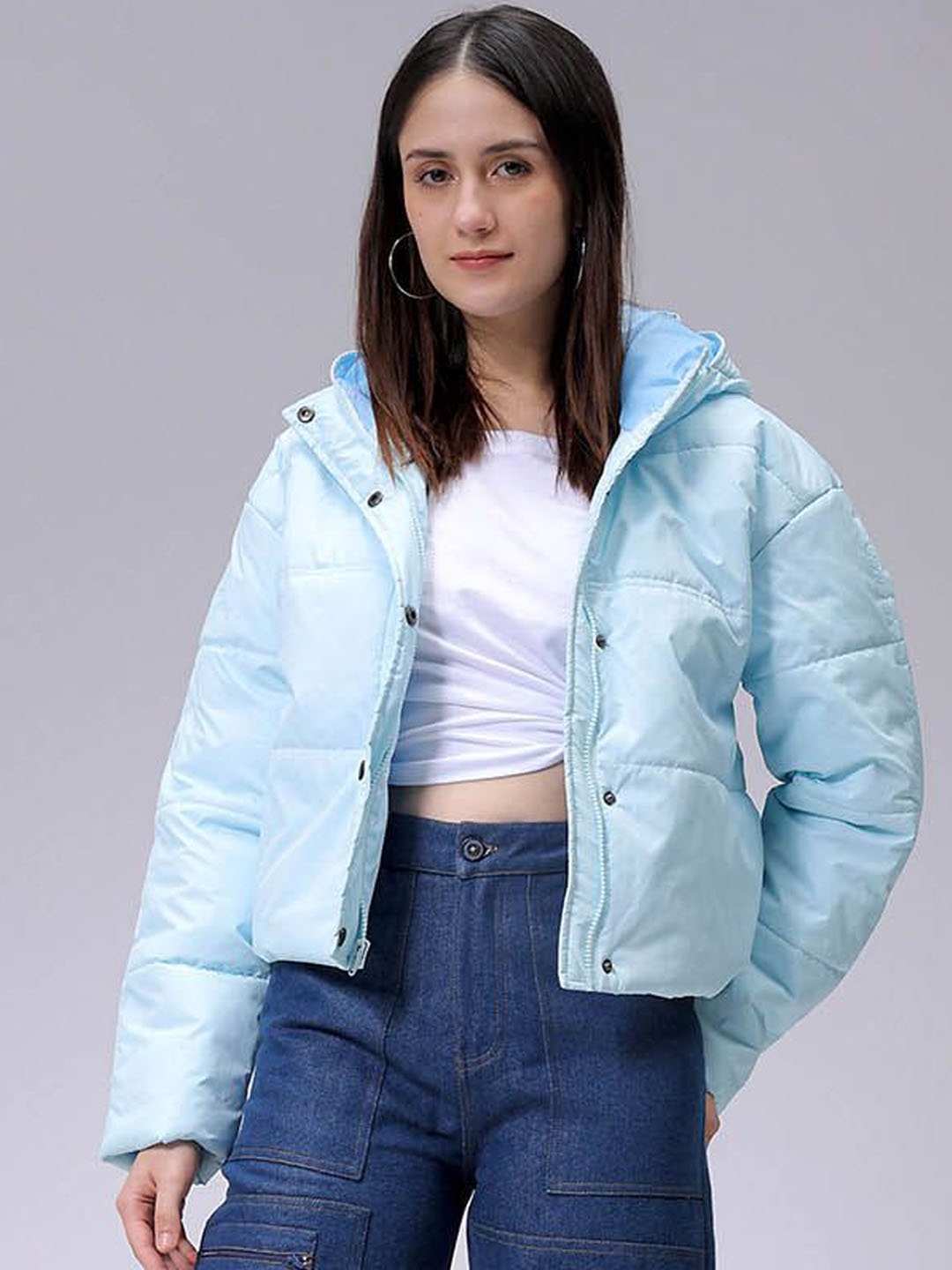 

Freehand by The Indian Garage Co Women Lightweight Puffer Jacket, Blue