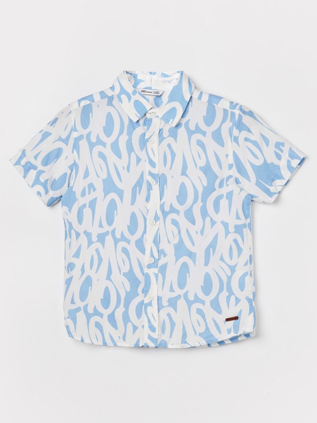 

Fame Forever by Lifestyle Boys Spread Collar Abstract Printed Casual Shirt, Blue