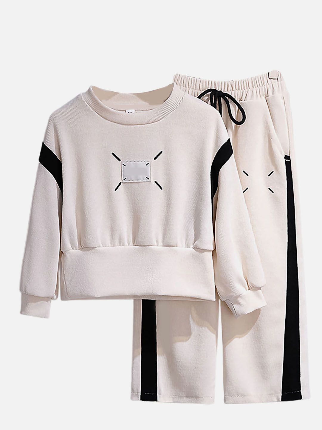 

Little Surprise Box LLP Kids Round Neck High-Rise Tracksuit, White