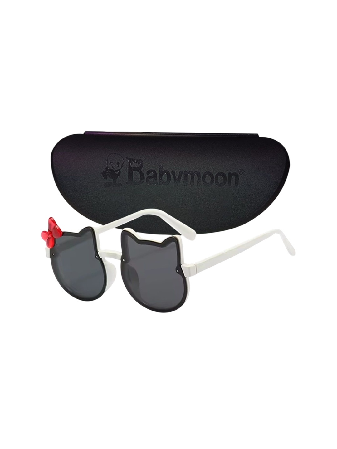 

Babymoon Kids Cateye Fashion with UV Protected Lens Sunglasses AC048_Sunglasses_Cat_Ears, Black