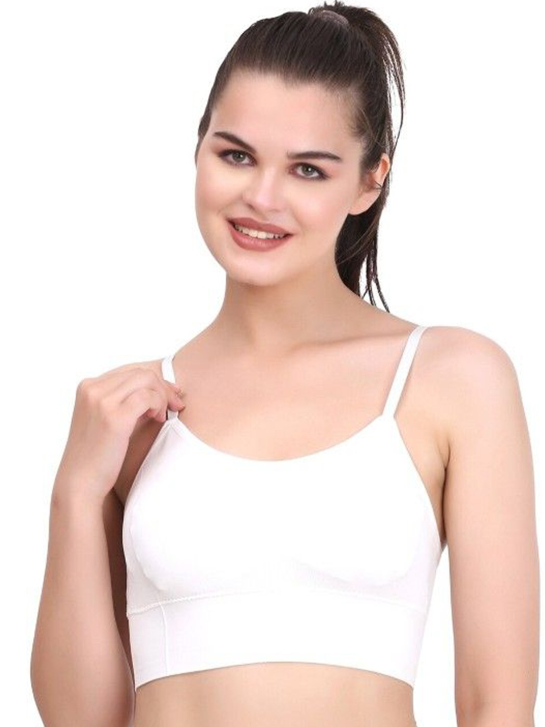 

Taslar Women Full Coverage Non Padded Bra, White