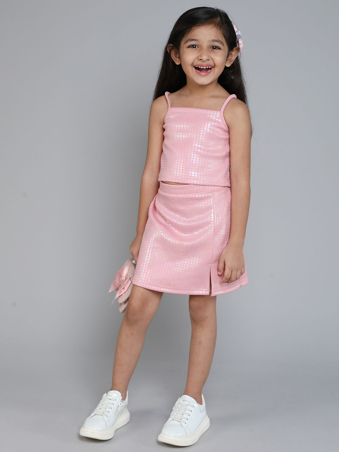 

taffykids Girls Top with Skirt, Pink