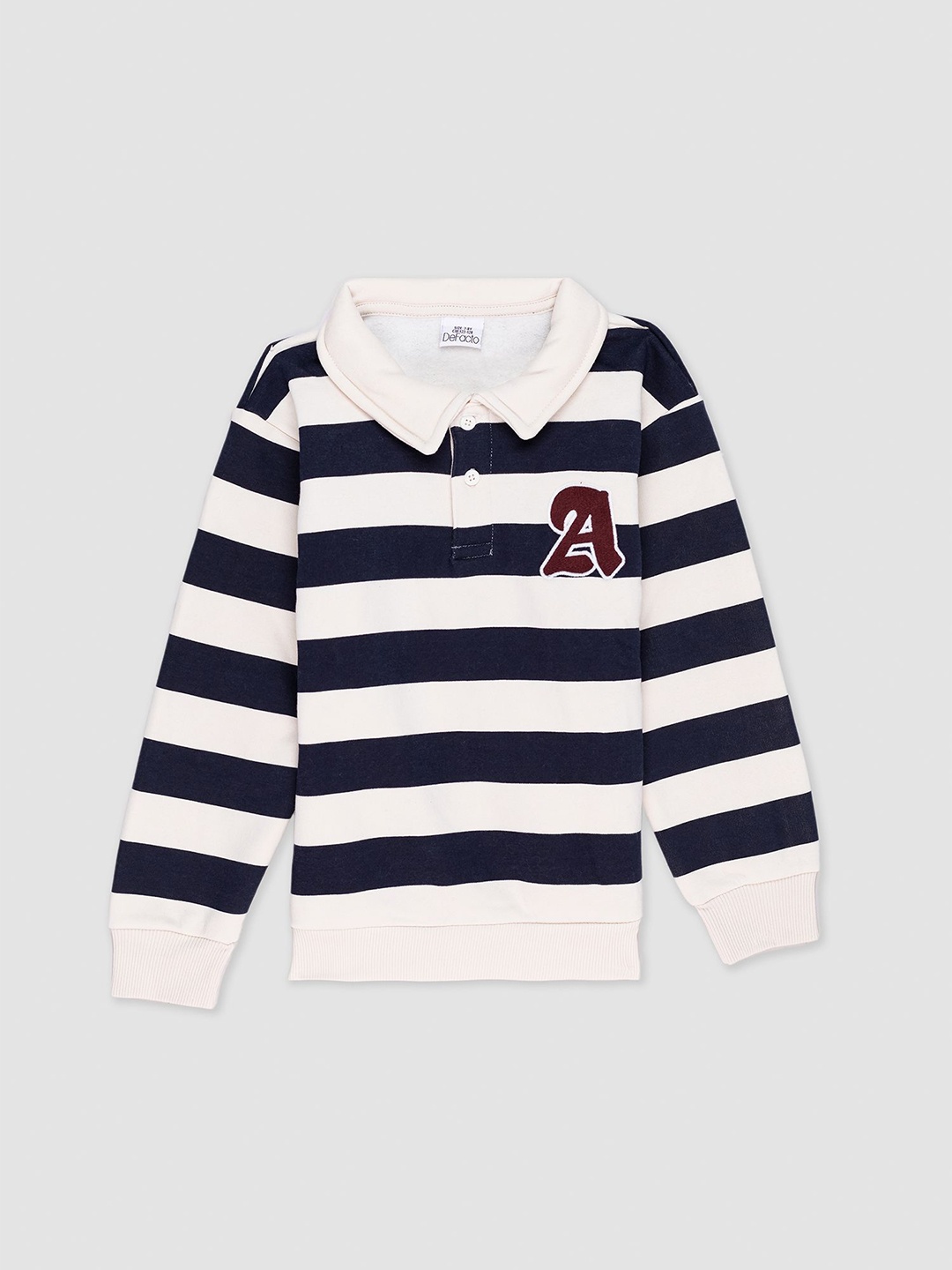 

DeFacto Boys Cotton Striped Pullover, White