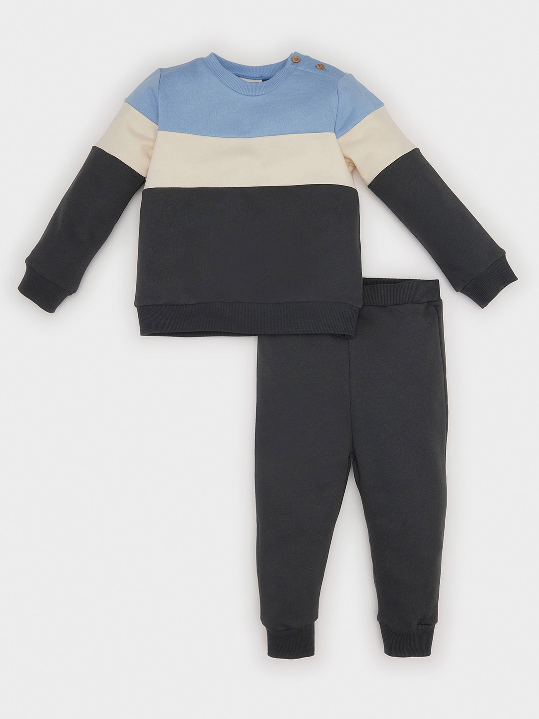

DeFacto Boys Colourblocked, Grey melange