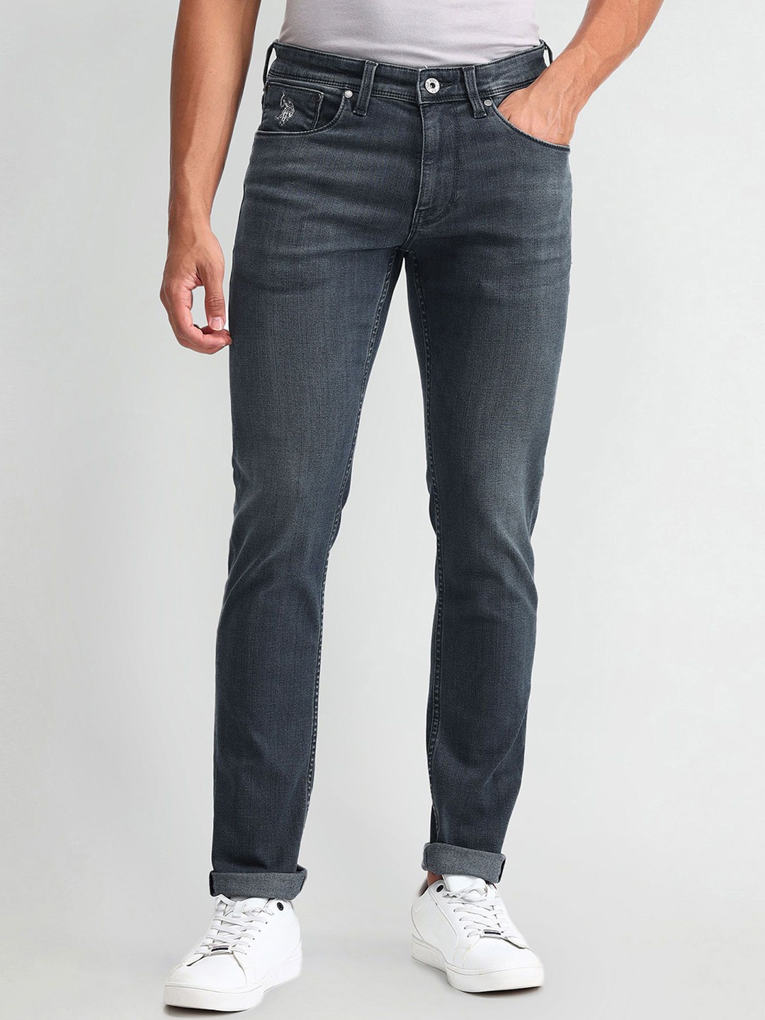 

U.S. Polo Assn. Denim Co. Men Slim Fit Light Fade Jeans, Blue