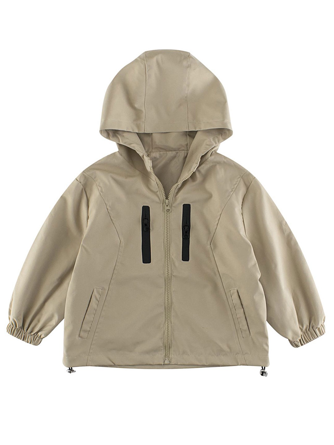 

LULU & SKY Boys Hooded Bomber Jacket, Khaki