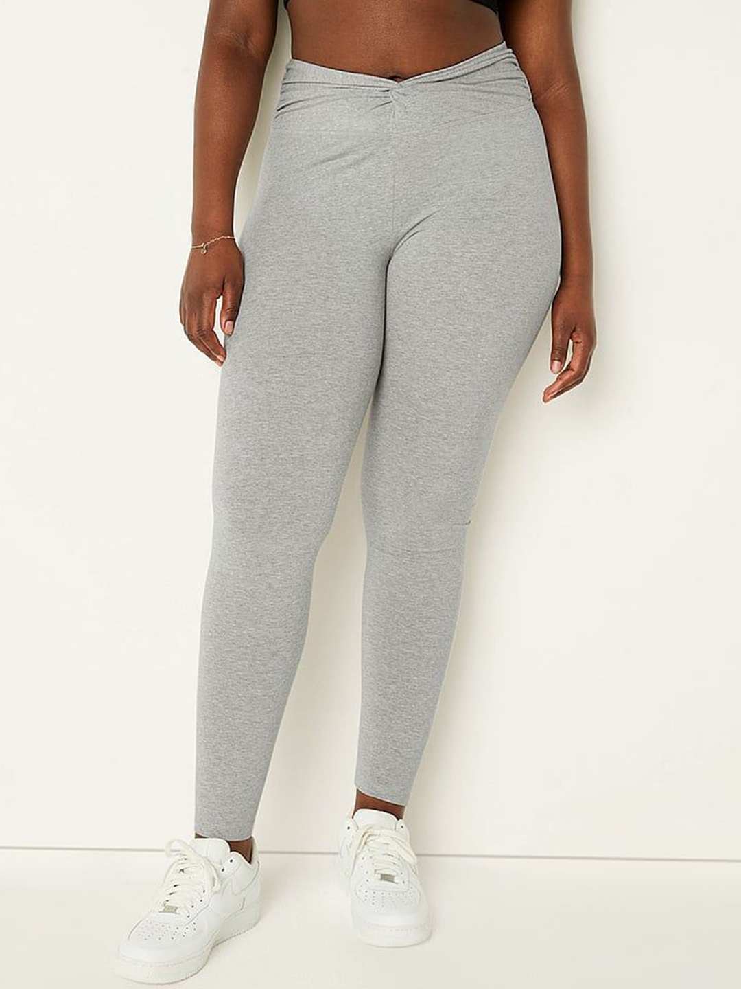 

Victoria's Secret Women PINK Twist-Waist Tights, Grey