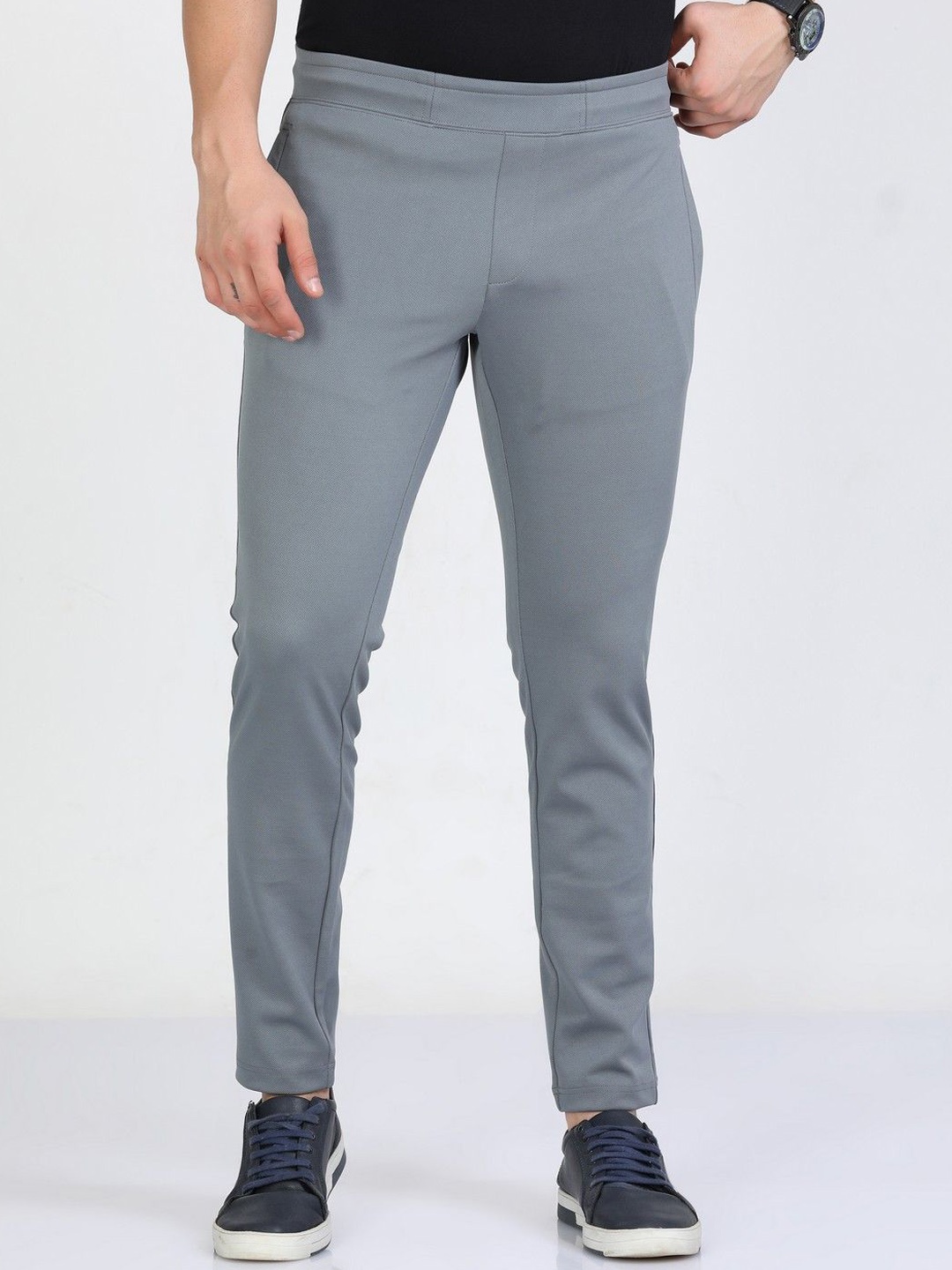 

NEVER NEUD Men Urban Slim Slim Fit Joggers Trousers, Grey