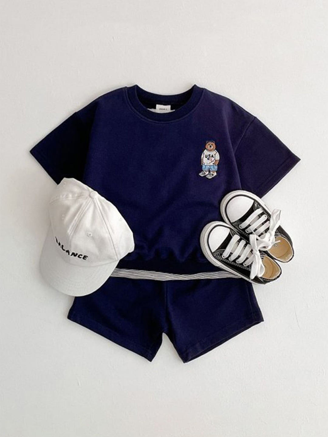 

LULU & SKY Boys T-shirt with Shorts, Blue