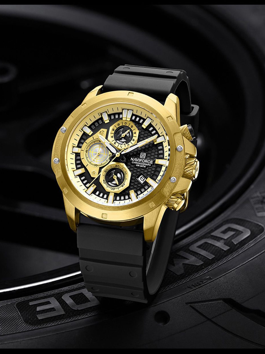 

Naviforce Men Dial & Straps Analogue Watch NF8036 G B B, Black