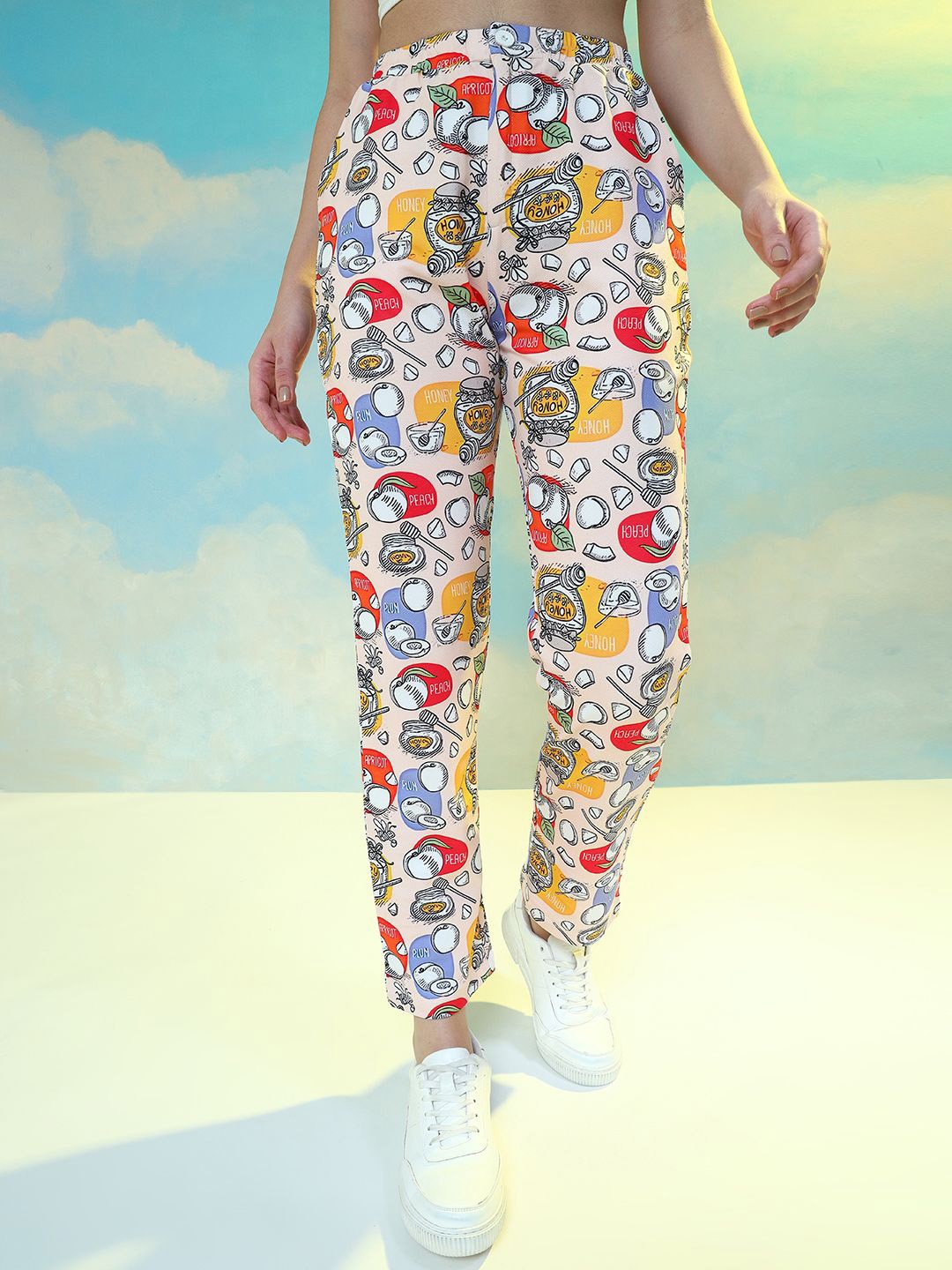 

BAESD Women Floral Printed Original Trousers, Red