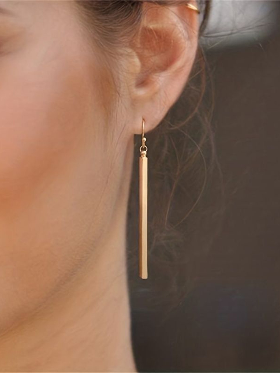 

Niska Contemporary Drop Earrings, Gold