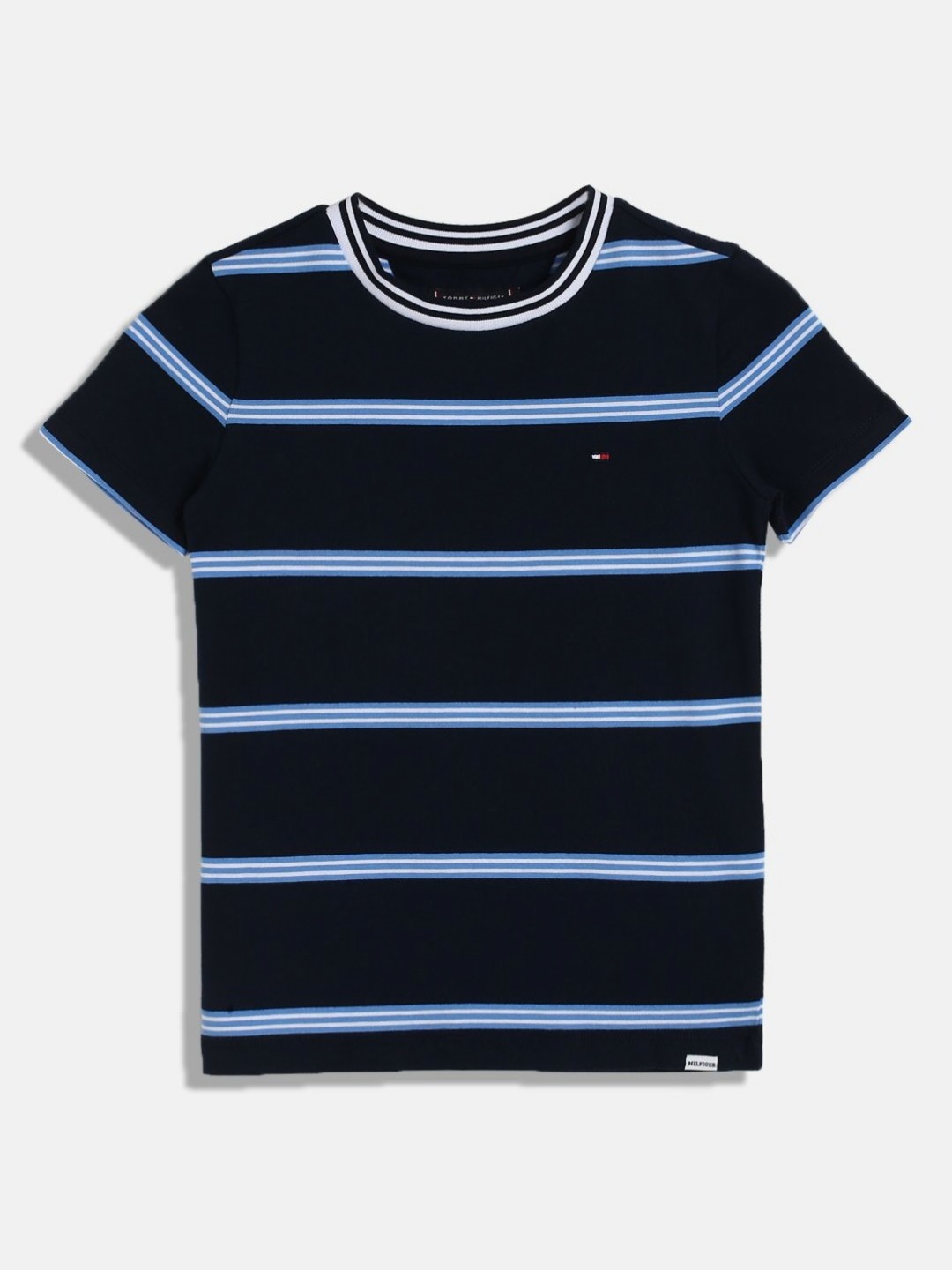 

Tommy Hilfiger Boys Striped Pockets T-shirt, Blue