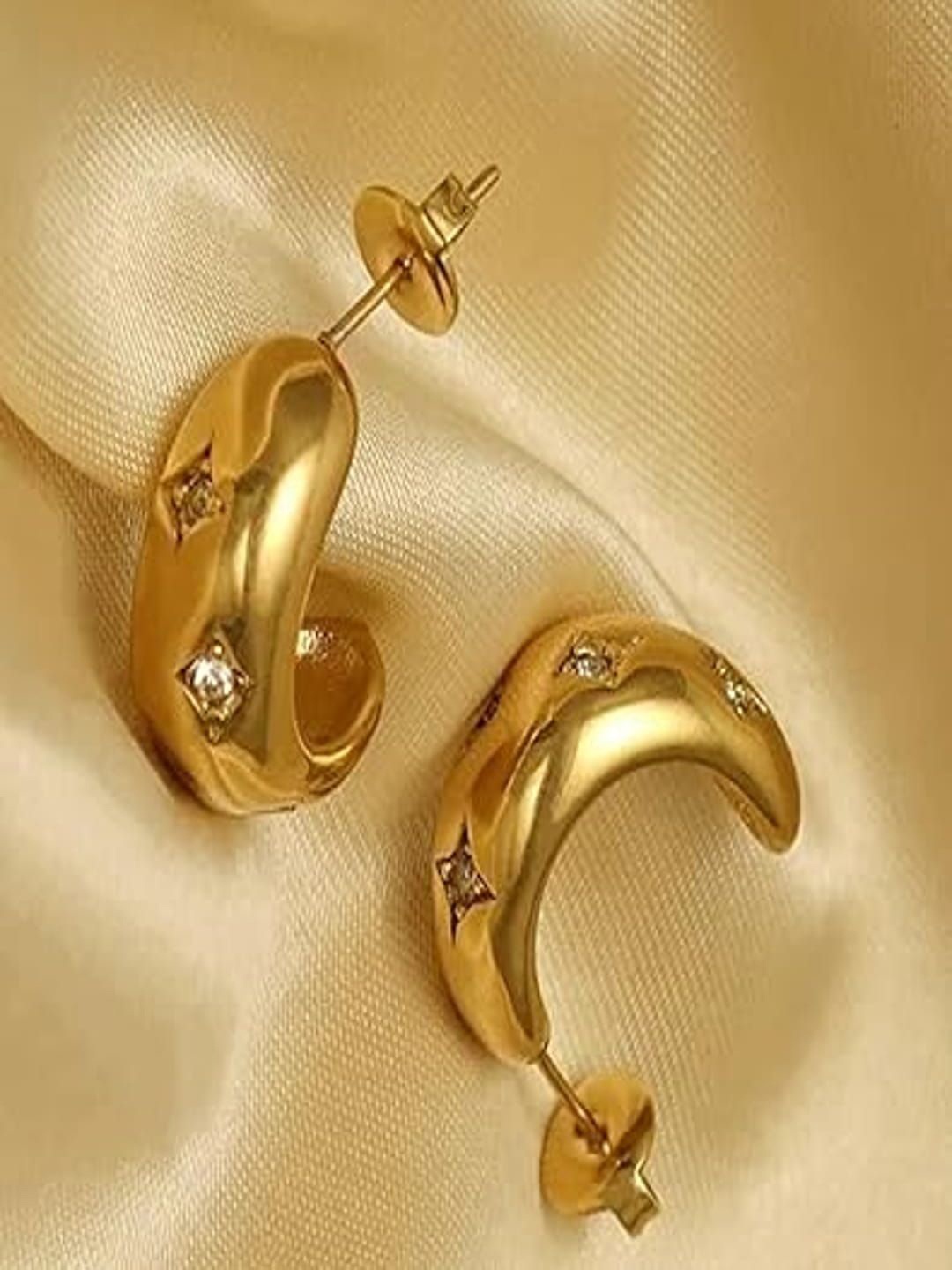 

JEWILLEY Oval Drop Earrings, Gold