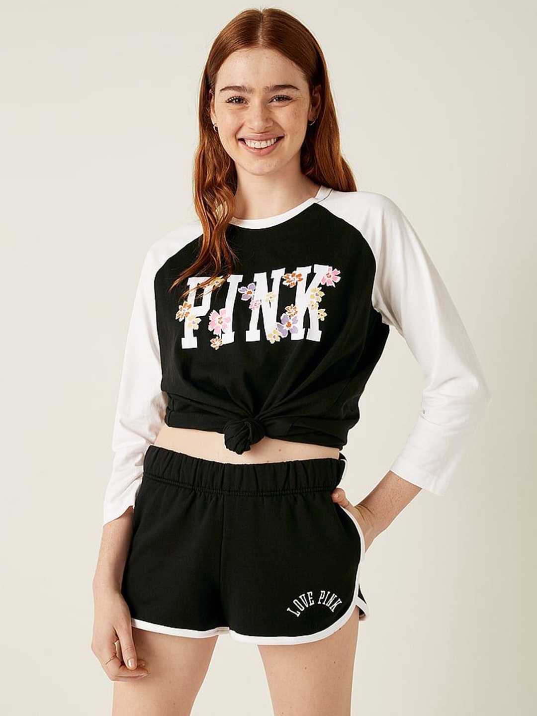 

Victoria's Secret Women High-Rise Regular Fit Sports Shorts, Black