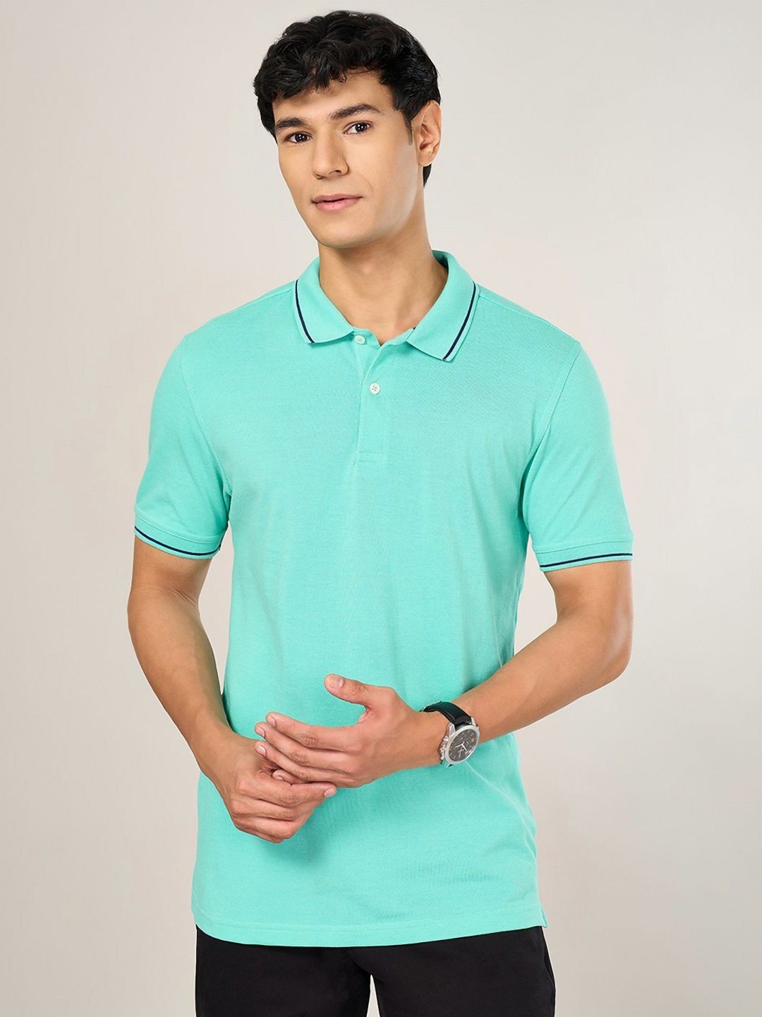 

BYFORD by Pantaloons Men Applique Slim Fit T-shirt, Green