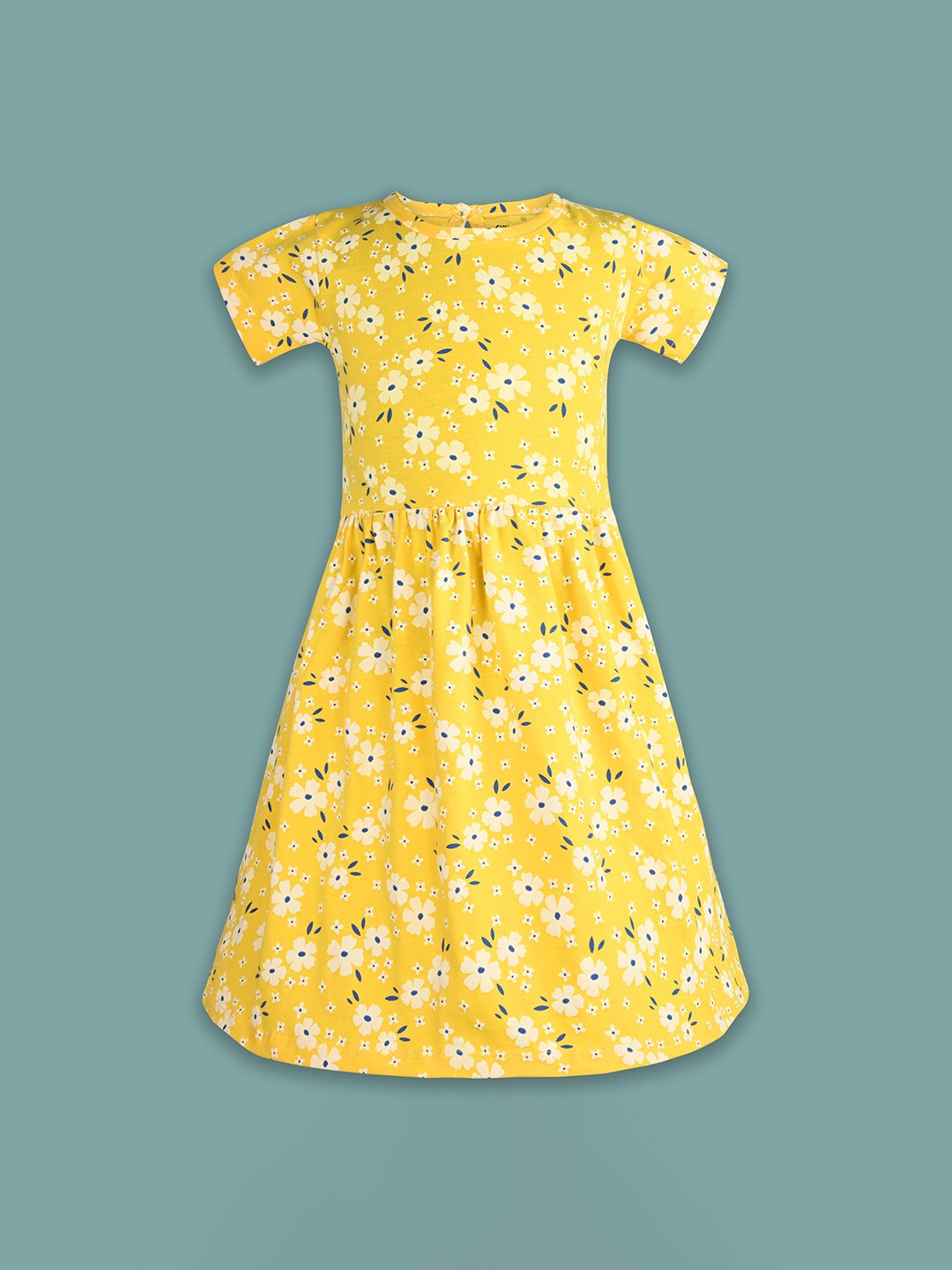 

Wish Karo Floral Print Fit & Flare Dress, Yellow