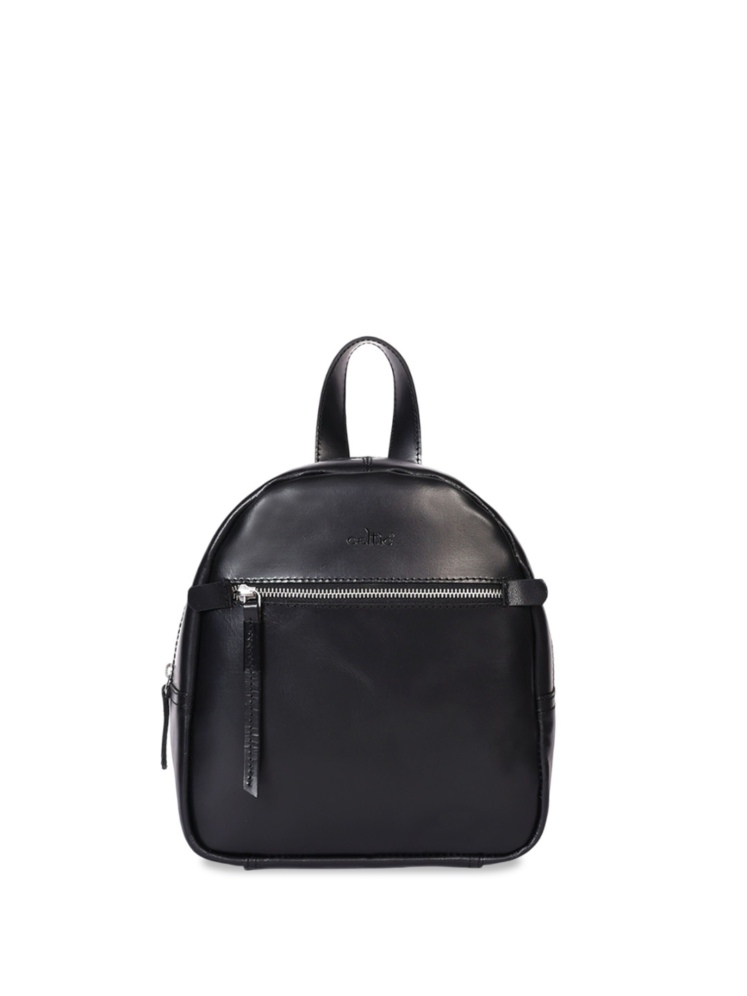 

Celtic Leather Structured Shoulder Bag, Black