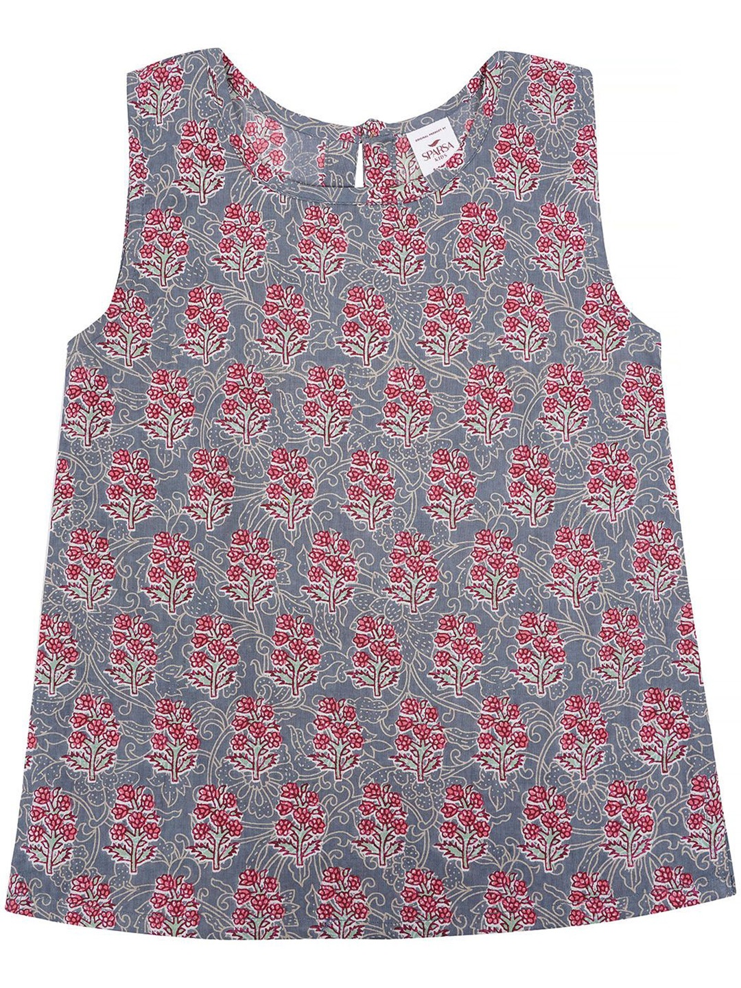 

SPARSA Print Cotton Top, Blue