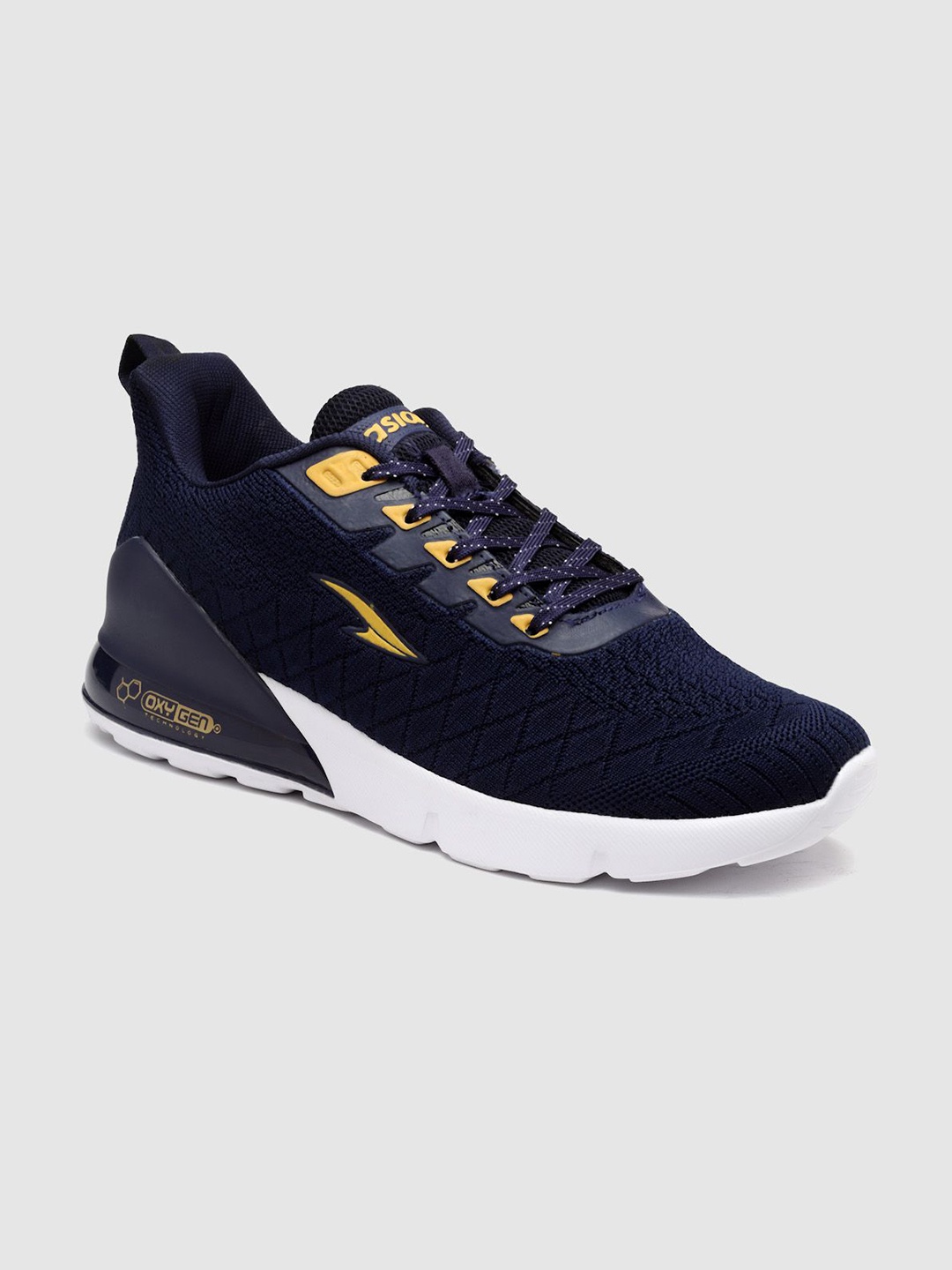 

ASIAN Men Mesh Running Non-Marking Shoes, Navy blue