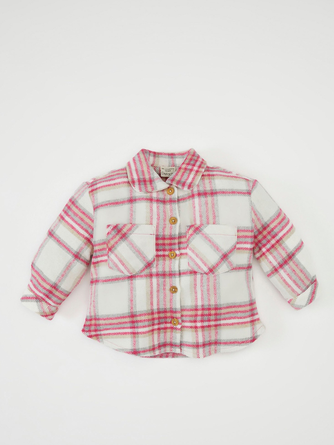 

DeFacto Girls Tartan Checks Opaque Checked Casual Shirt, Na