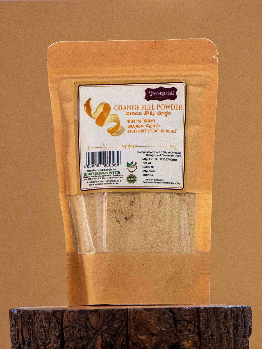 

WONDER HERBALS Pure Orange Peel Powder - 100g, Brown