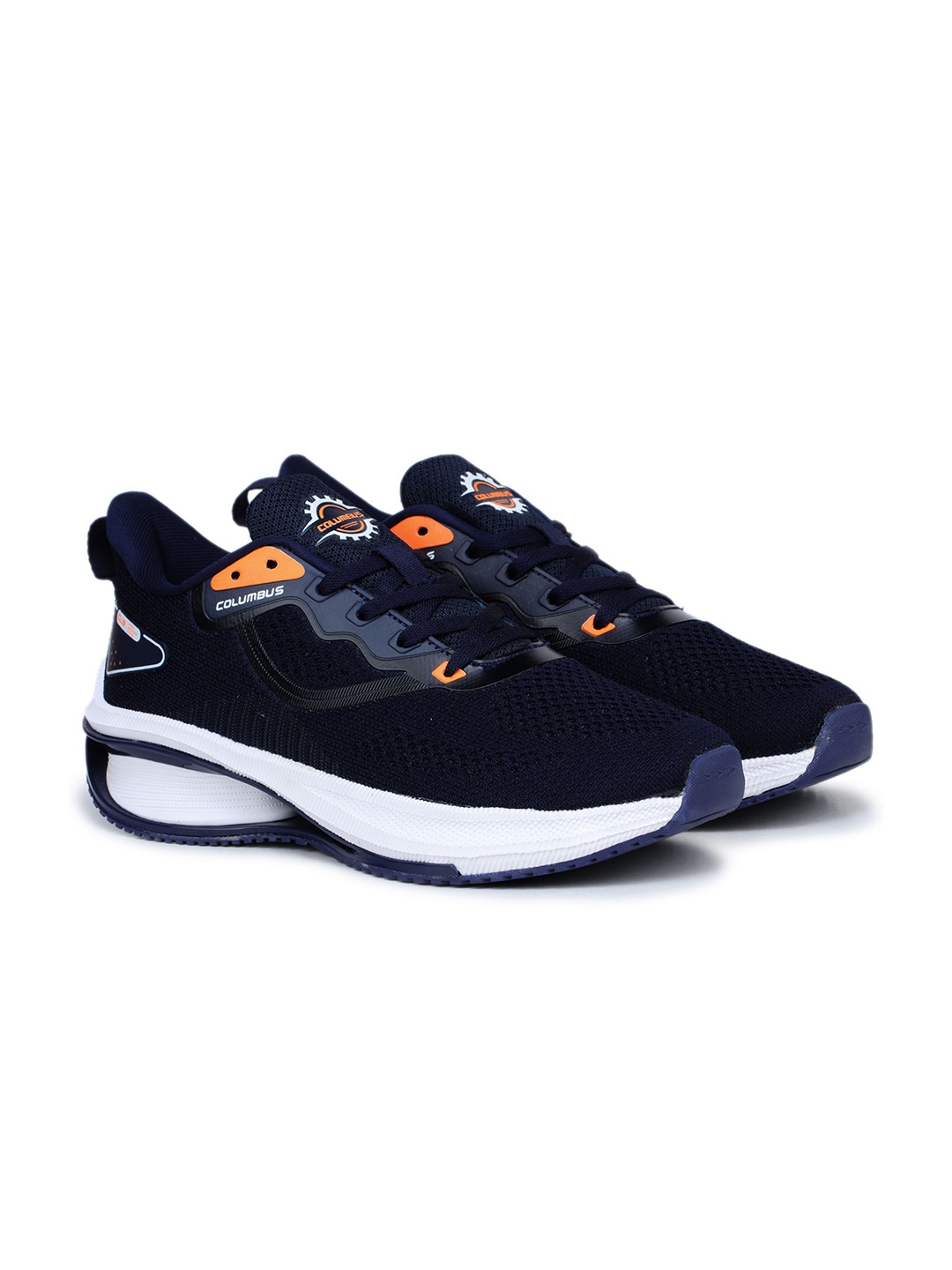 

Columbus Men Lace-Up Running Non-Marking Shoes, Navy blue