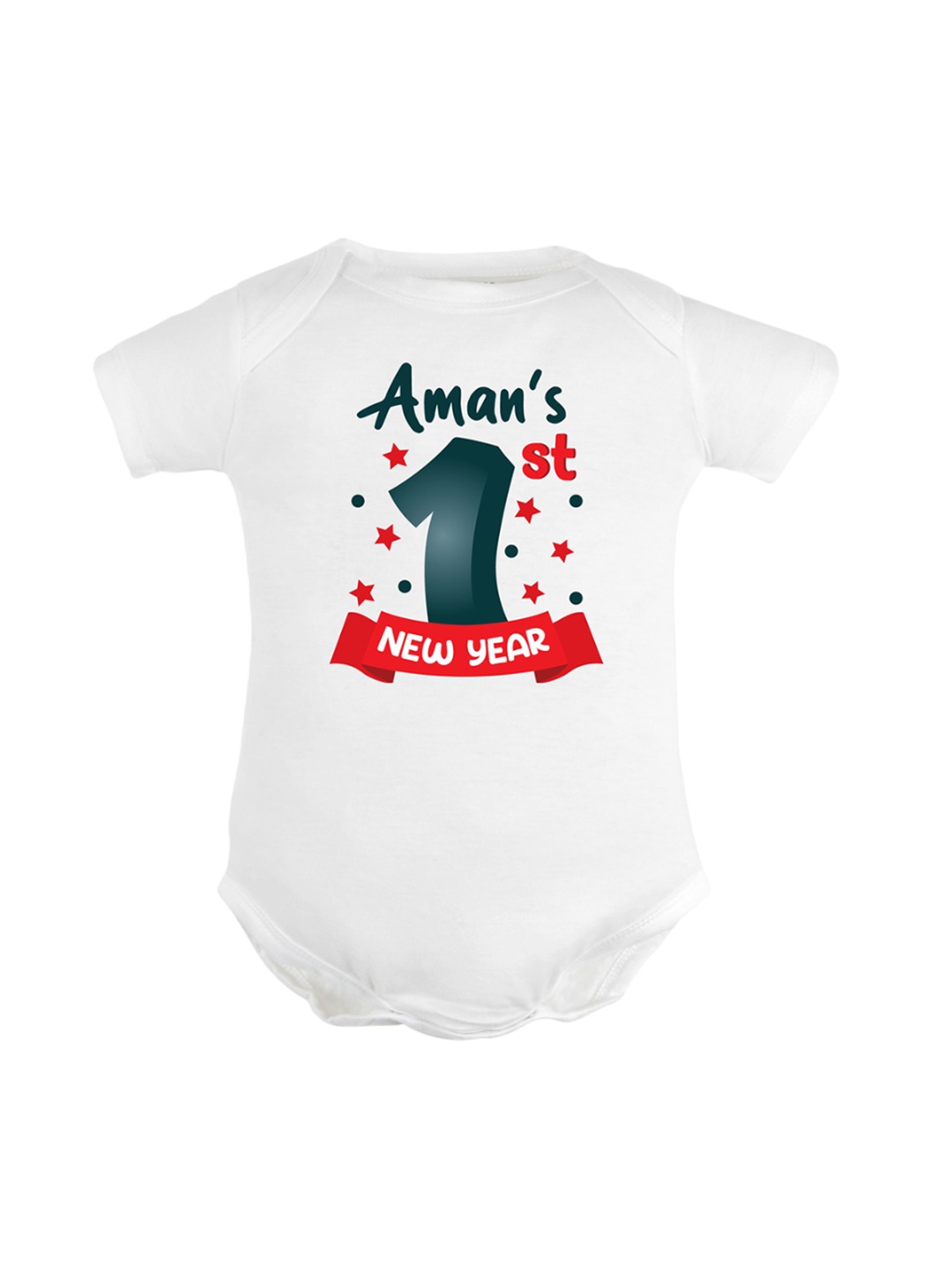 

FFLIRTYGO Infants Printed Cotton Bodysuit, White