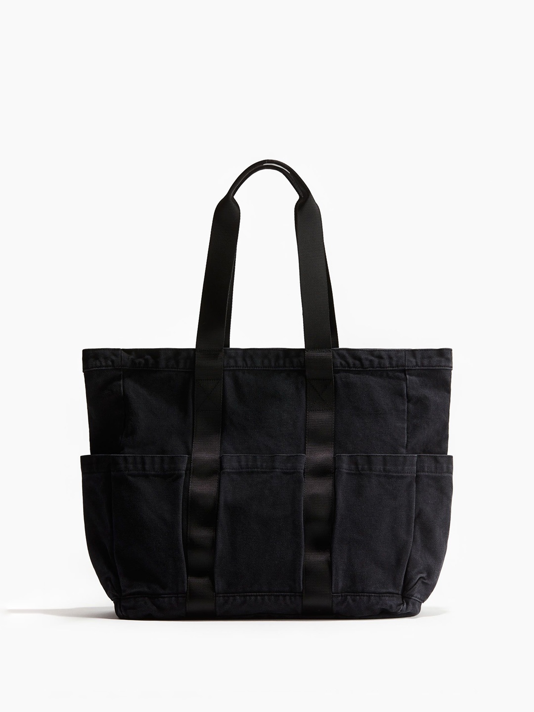 

H&M Cotton Canvas Shopper, Black