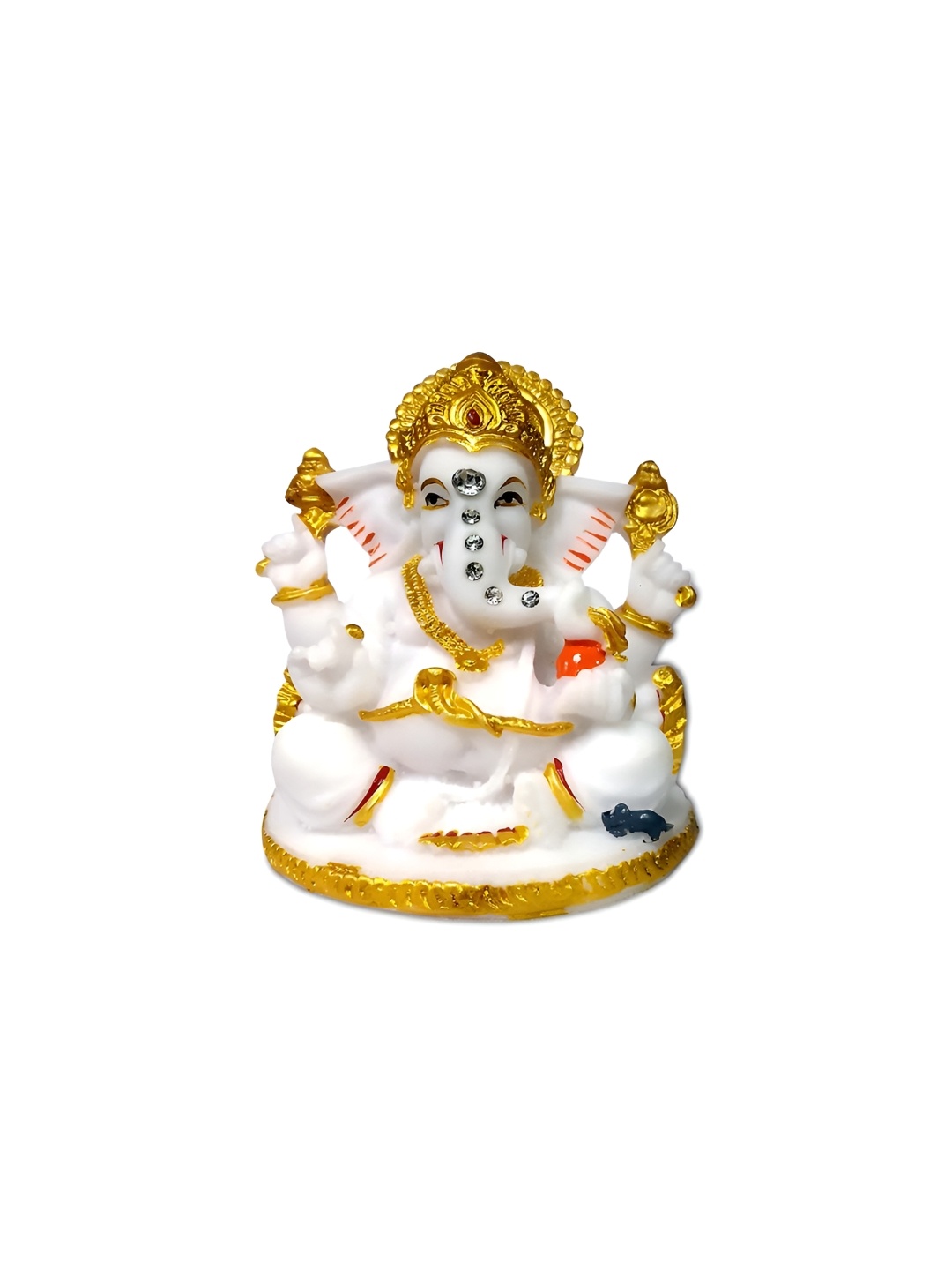 

Adhvik White Religious Ganesha Figurine Showpiece